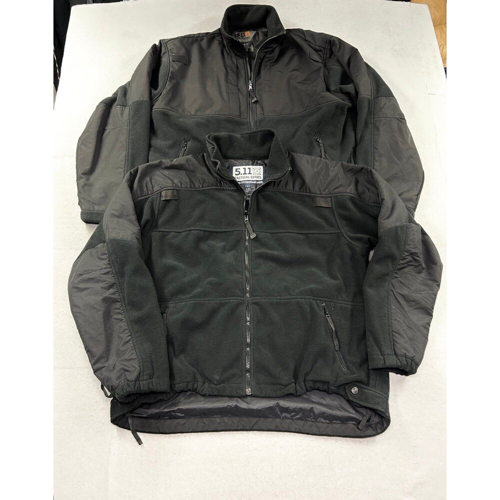 5.11 Tactical Men's Black Fleece Full Zip Jacket Bundle